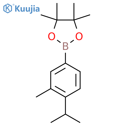 4,4,5,5-Tetramethyl-2-[3-methyl-4-(propan-2-yl)phenyl]-1,3,2-dioxaborolane structure
