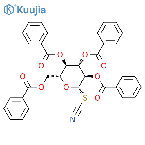 β-D-Glucopyranose, 1-thio-, 2,3,4,6-tetrabenzoate 1-cyanate structure