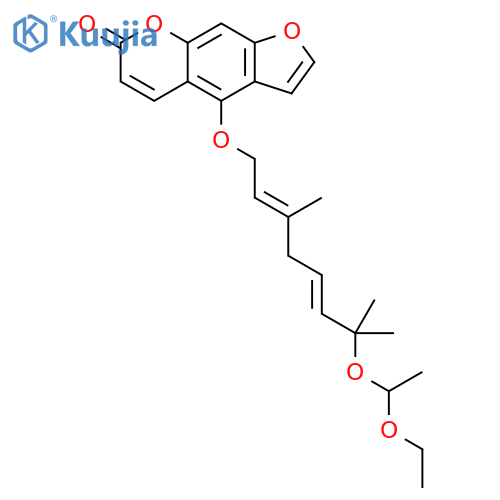 7H-Furo[3,2-g][1]benzopyran-7-one,4-[[(2E,5E)-7-(1-ethoxyethoxy)-3,7-dimethyl-2,5-octadien-1-yl]oxy]- structure