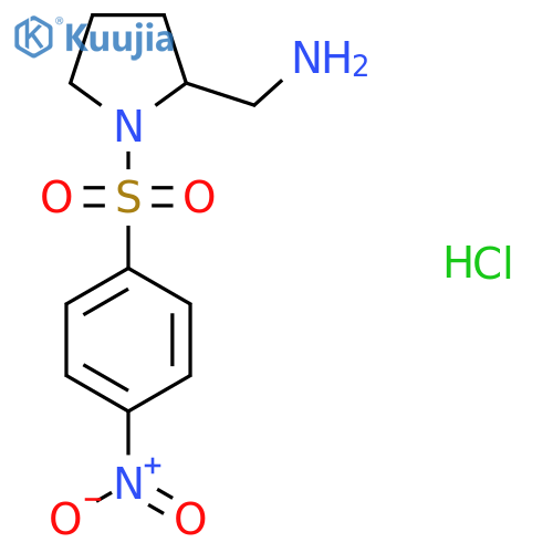 1-(4-nitrobenzenesulfonyl)pyrrolidin-2-ylmethanamine hydrochloride structure