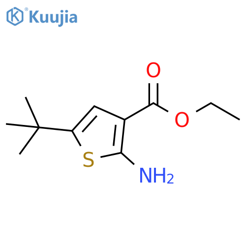 ethyl 2-aMino-5-tert-butylthiophene-3-carboxylate structure