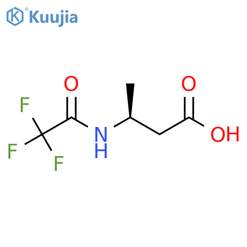 (3S)-3-(trifluoroacetamido)butanoic acid structure