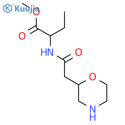 Methyl 2-[2-(morpholin-2-yl)acetamido]butanoate structure