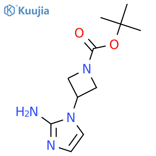 tert-butyl 3-(2-amino-1H-imidazol-1-yl)azetidine-1-carboxylate structure