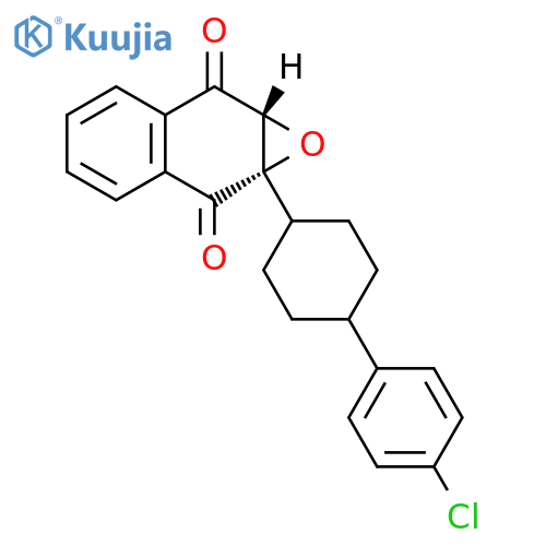 1a-[trans-4-(4-Chlorophenyl)cyclohexyl]-1a,7a-dihydronaphth[2,3-b]oxirene-2,7-dione structure