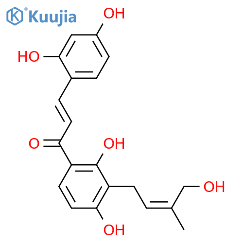 2,2',4,4'-Tetrahydroxy-3'-(4-hydroxy-3-methyl-2-butenyl)chalcone; (αE,2''Z)-form structure