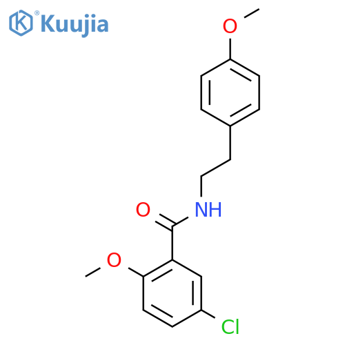 5-chloro-2-methoxy-N-[2-(4-methoxyphenyl)ethyl]benzamide structure