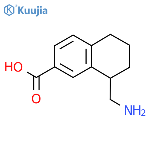 8-(Aminomethyl)-5,6,7,8-tetrahydronaphthalene-2-carboxylic acid structure