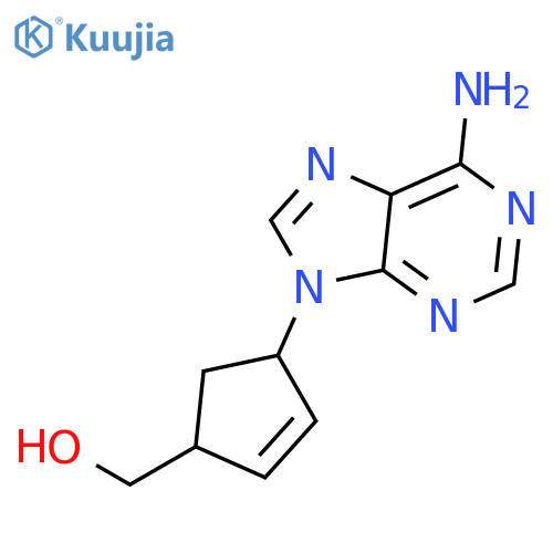 2-Cyclopentene-1-methanol, 4-(6-amino-9H-purin-9-yl)-, (1R,4S)- structure