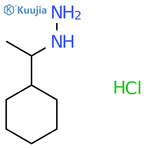 (1-Cyclohexylethyl)hydrazine hydrochloride structure