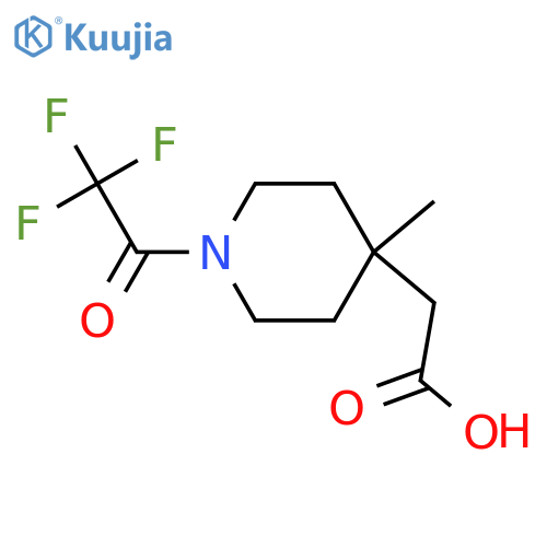 4-Piperidineacetic acid, 4-methyl-1-(2,2,2-trifluoroacetyl)-  structure
