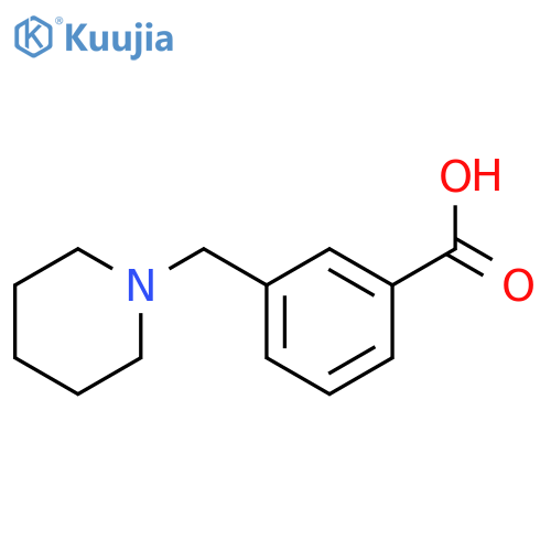 3-[(piperidin-1-yl)methyl]benzoic acid structure