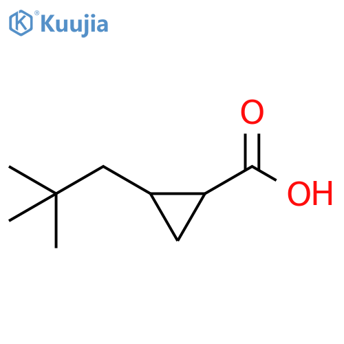2-(2,2-dimethylpropyl)cyclopropane-1-carboxylic acid structure