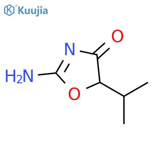2-amino-5-(propan-2-yl)-4,5-dihydro-1,3-oxazol-4-one structure