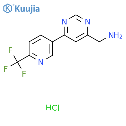(6-(6-(Trifluoromethyl)pyridin-3-yl)pyrimidin-4-yl)methanamine hydrochloride structure