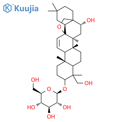 b-D-Glucopyranoside, (3b,4a,16b)-13,28-epoxy-16,23-dihydroxyolean-11-en-3-yl (9CI) structure