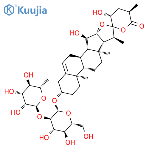 Spirost-5-en-26-one,3-[[2-O-(6-deoxy-a-L-mannopyranosyl)-b-D-glucopyranosyl]oxy]-15,23-dihydroxy-,(3b,15a,22b,23R,25R)- (9CI) structure