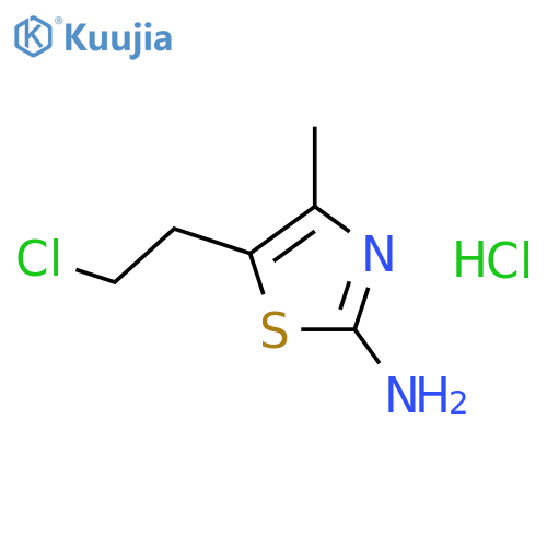 2-Thiazolamine,5-(2-chloroethyl)-4-methyl-, hydrochloride (1:1) structure