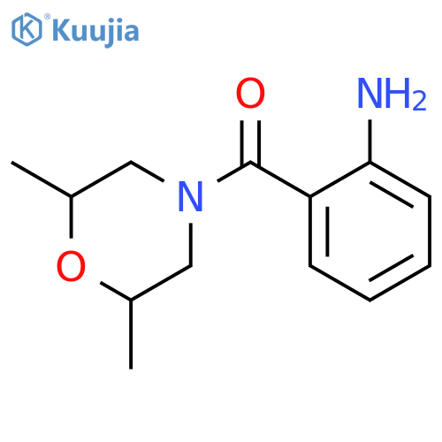 2-(2,6-dimethylmorpholine-4-carbonyl)aniline structure