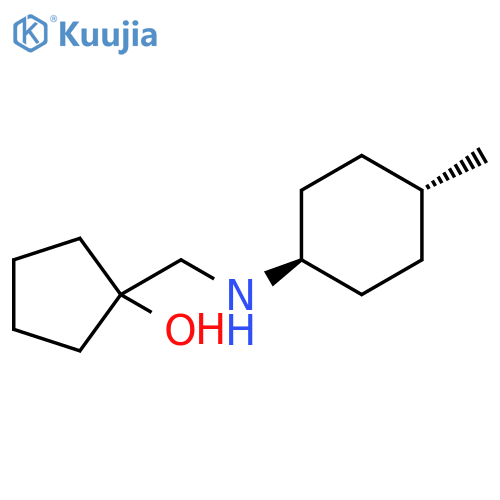 1-({trans-4-methylcyclohexylamino}methyl)cyclopentan-1-ol structure