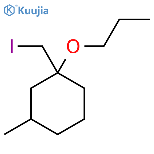 1-(iodomethyl)-3-methyl-1-propoxycyclohexane structure