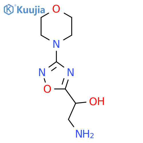 2-amino-1-3-(morpholin-4-yl)-1,2,4-oxadiazol-5-ylethan-1-ol structure