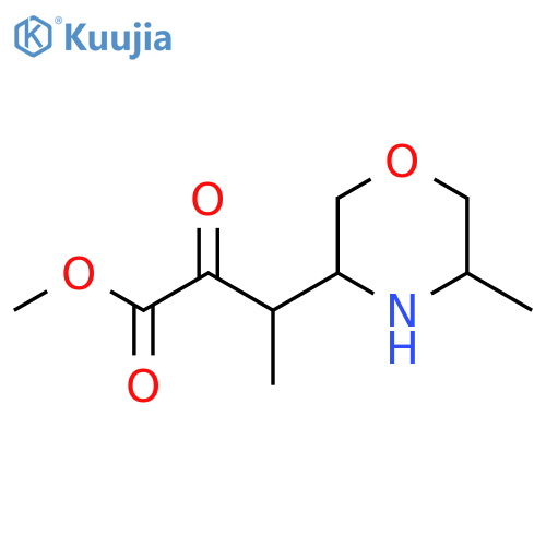 methyl 3-(5-methylmorpholin-3-yl)-2-oxobutanoate structure