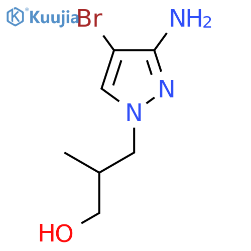 3-(3-Amino-4-bromo-1H-pyrazol-1-yl)-2-methylpropan-1-ol structure