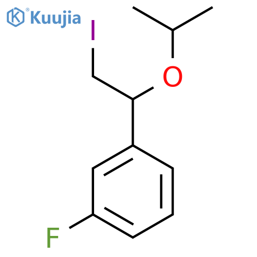 1-fluoro-3-2-iodo-1-(propan-2-yloxy)ethylbenzene structure