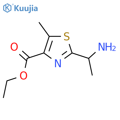 Ethyl 2-(1-aminoethyl)-5-methyl-1,3-thiazole-4-carboxylate structure