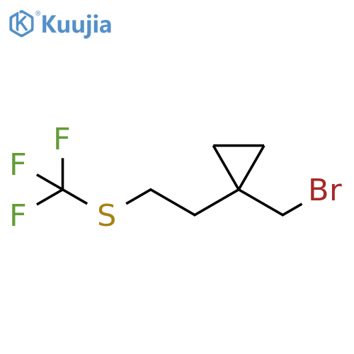 Cyclopropane, 1-(bromomethyl)-1-[2-[(trifluoromethyl)thio]ethyl]- structure