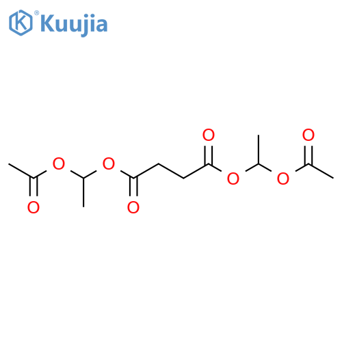 Butanedioic acid, 1,4-bis[1-(acetyloxy)ethyl]ester structure