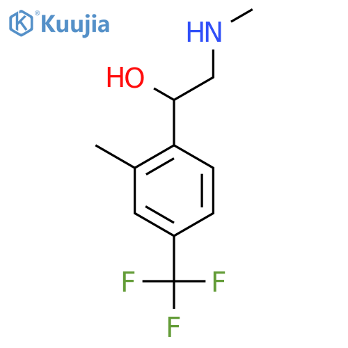 1-2-methyl-4-(trifluoromethyl)phenyl-2-(methylamino)ethan-1-ol structure