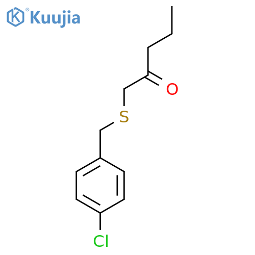 1-{[(4-Chlorophenyl)methyl]sulfanyl}pentan-2-one structure