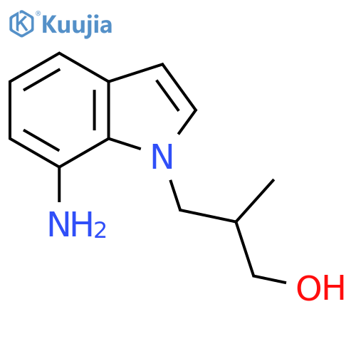 3-(7-amino-1H-indol-1-yl)-2-methylpropan-1-ol structure