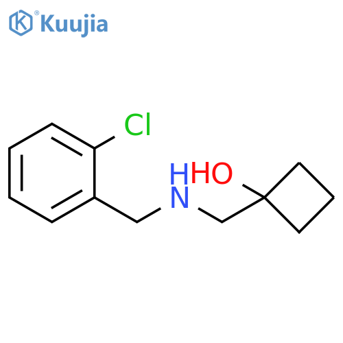 1-({[(2-chlorophenyl)methyl]amino}methyl)cyclobutan-1-ol structure