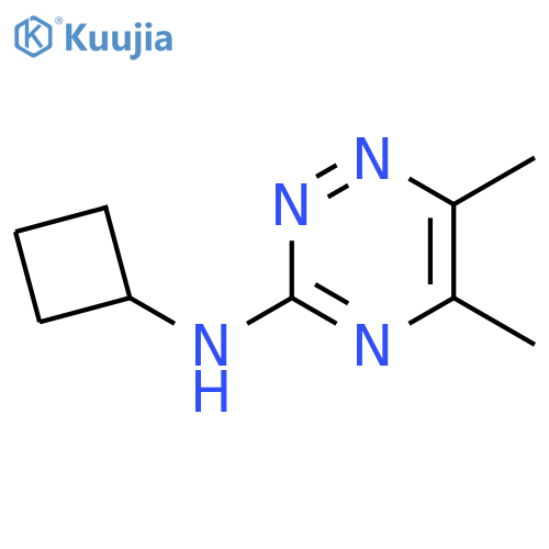 N-cyclobutyl-5,6-dimethyl-1,2,4-triazin-3-amine structure