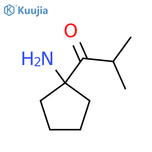 1-(1-Aminocyclopentyl)-2-methylpropan-1-one structure