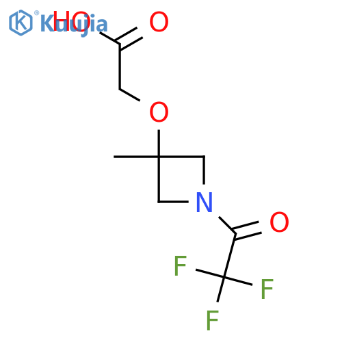 2-{[3-Methyl-1-(trifluoroacetyl)azetidin-3-yl]oxy}acetic acid structure