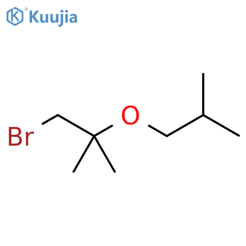1-bromo-2-methyl-2-(2-methylpropoxy)propane structure