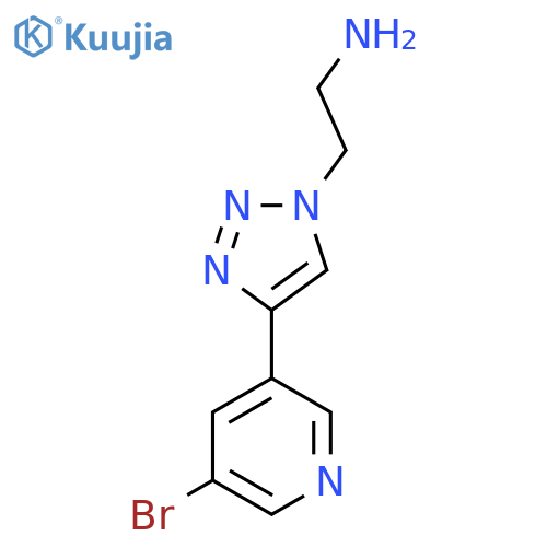 2-4-(5-bromopyridin-3-yl)-1H-1,2,3-triazol-1-ylethan-1-amine structure