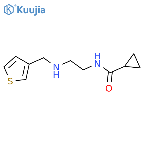 N-(2-{(thiophen-3-yl)methylamino}ethyl)cyclopropanecarboxamide structure