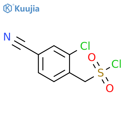 (2-chloro-4-cyanophenyl)methanesulfonyl chloride structure