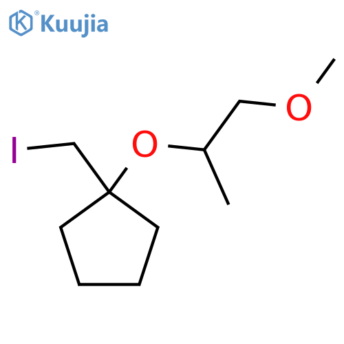 1-(iodomethyl)-1-(1-methoxypropan-2-yl)oxycyclopentane structure
