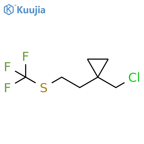 Cyclopropane, 1-(chloromethyl)-1-[2-[(trifluoromethyl)thio]ethyl]- structure