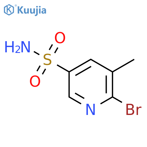 6-bromo-5-methylpyridine-3-sulfonamide structure
