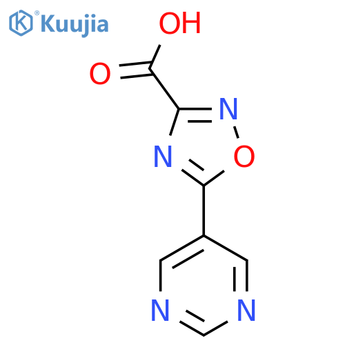 5-(Pyrimidin-5-yl)-1,2,4-oxadiazole-3-carboxylic acid structure