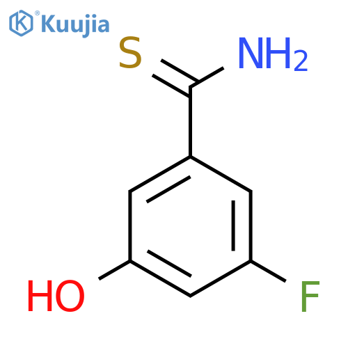 3-fluoro-5-hydroxybenzene-1-carbothioamide structure