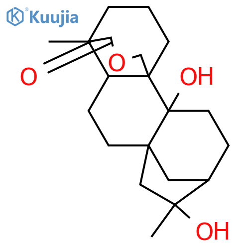 Kauran-18-oic acid,9,16,20-trihydroxy-, 18,20-lactone, (4a)- (9CI) structure