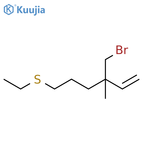 1-Hexene, 3-(bromomethyl)-6-(ethylthio)-3-methyl- structure